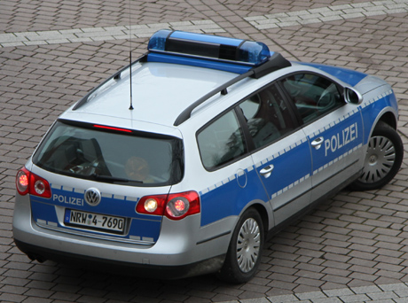 Polizeiauto in Siegen Kreuztal NRW Polizeieinsatz