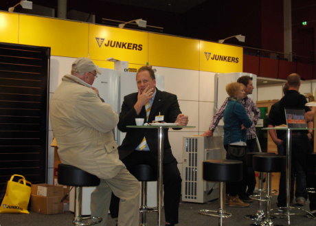 Die Firma Junkers ist auch diesmal wieder auf der Messe vertreten. 