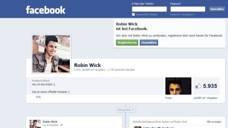 Bei facebook hält der 17-Jährige seine aktuell fast 6.000 "Robstars" auf dem Laufenden. Ein "Like" ist lohnt sich also. 
