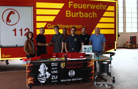 v.l.n.r: Daniela Ziechmann, Hans-Jörg Ernesti (LZ- Führung), Pascal Sahm, Klaus Kurth, Michael Weigel, Tim Weber, Walter Schmidt. (Foto: Förderverein)