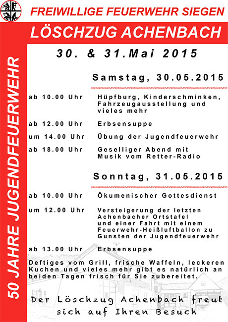 Plakat Feuerwehr Achenbach