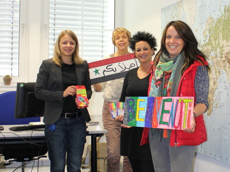 Freuen sich über die Spenden (von links): KI-Leiterin Yvonne Partmann, Friedericke Schlebusch, Petra Haardt und Claudia Weiß. (Foto: Kreis)