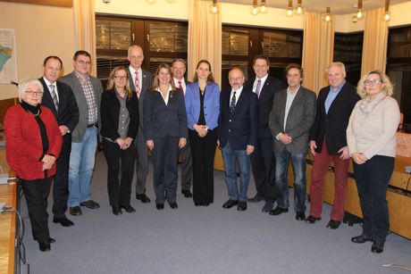 v. l. n. r.: Doris Mühlhahn, Wolfgang Franz, Jochen Wahl, Annette Hering, Christoph Ewers, Christa Schuppler, Harald Peter, Anne-Kathrin Hoß, Dr. Gerhard Zoubek, Bernhard Baumann, Günter Richter, Eckhard Weidt, Christine Lück