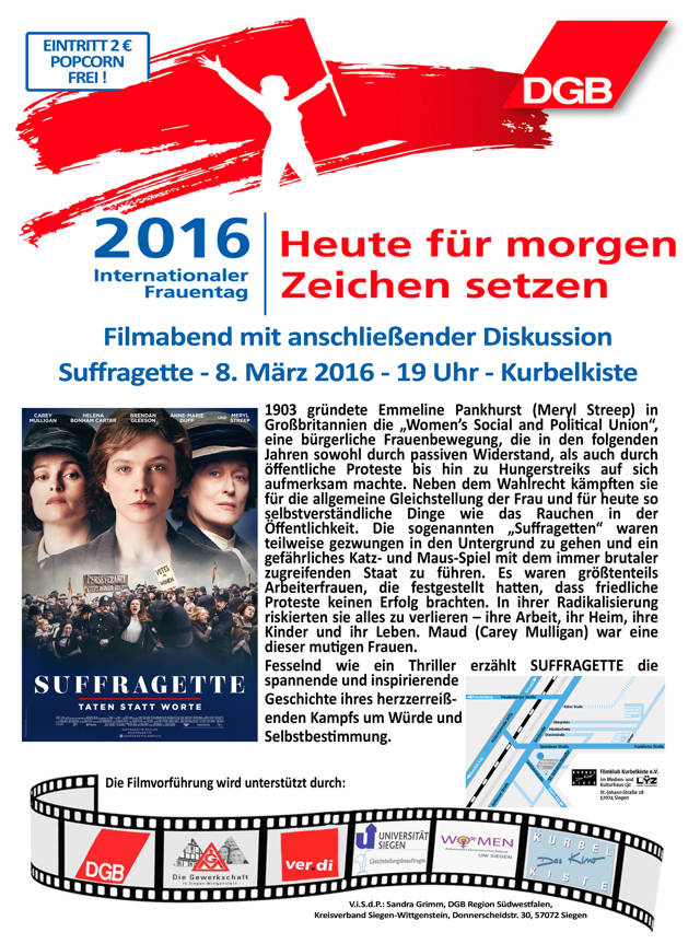 Plakat: ver.di Bezirk Siegen-Olpe