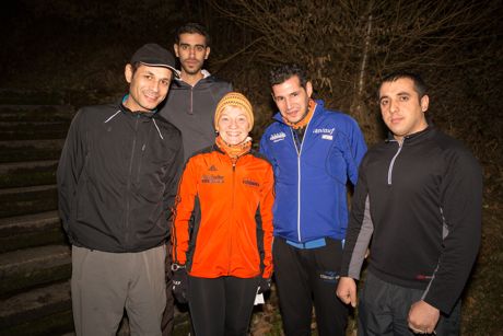 Achmed, Moas , Heike Schürbusch, Ismail und Malik (v.li). Foto: Verein