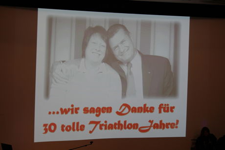 Ein letztes "Danke" von Sabine und Rainer Jung für 30 Jahre Triathlon