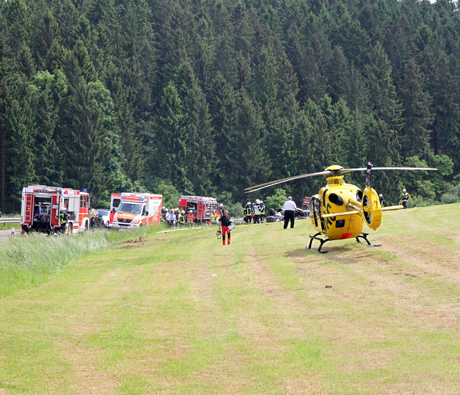 Porsche-Crash-Rettungshubschrauber