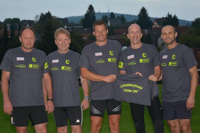 von links nach rechts: Hartmut Hoffmann, Ulrich Löcher, Teamchef Thomas Blech, Markus Nasshauer und Michael Nothacker